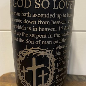 Christian 20oz Tumbler, Bible Verse Tumbler, Faith Based Travel Mug, Religious Quotes Tumbler, Stainless Steel Tumbler, Jesus Tumbler Gifts