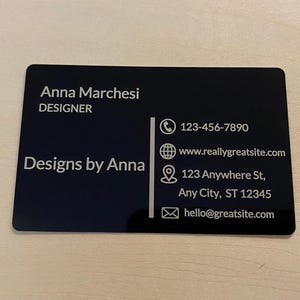 Ultra Thick Metal Business Card 0.8mm Luxury Aluminum Executive Laser Engraved Custom Design