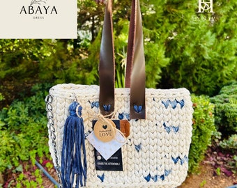 Handmade Kilim Bag - Macrame and Chain - Customizable Kilim Bag - Jordanian Style Handbag