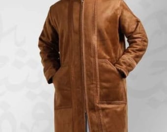 Farwa Bisht fur winter coat for men Moroccan Arabic high quality coat with hood and pockets