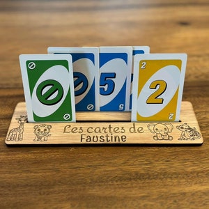 Support de carte à jouer personnalisé pour enfant, Porte carte pour enfant, Jeu enfant personnalisé, Activité montessori personnalisé