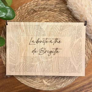 Personalized Wooden Tea Box, Wooden Jewelry Box, Wooden Storage Box, Wooden Storage, Personalized Gift Idea