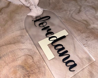 Personalized bookmark with name or word, transparent bookmark, gift idea, bookmark for children, personalized reader gift