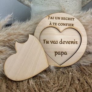 Carte surprise message caché personnalisée,  Annonce parrain personnalisée, Annonce marraine personnalisée, carte annonce de naissance,