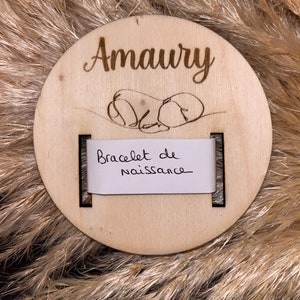 Carte bracelet de naissance personnalisée - Cadeau naissance bébé personnalisé - Cadeau maternité - Idée cadeau bébé - souvenir bébé