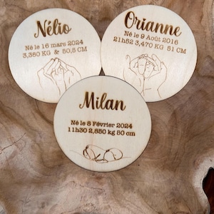 Cartão de nascimento de madeira, cartão de boas-vindas personalizado, presente de nascimento personalizado, presente de bebê de madeira, placa de boas-vindas