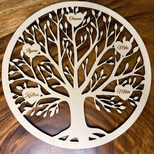 Personalized wooden wall tree of life, Personalized wooden family tree, Family or grandparents gift, Personalized family tree