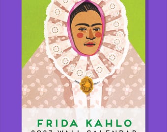 Calendario da parete di Frida Kahlo 2027: ritratti illustrati (spedizione solo negli Stati Uniti e in Canada)