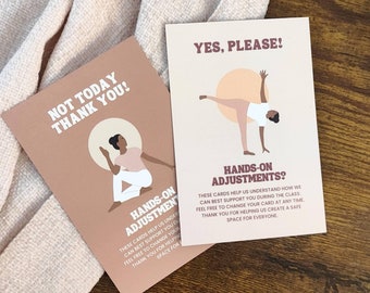 Yoga anpassen Einverständniskarten, 20 Yoga Erlaubniskarten, Yoga unterstützen & anpassen, Yogalehrer Geschenk, Yoga Anpassungskarten
