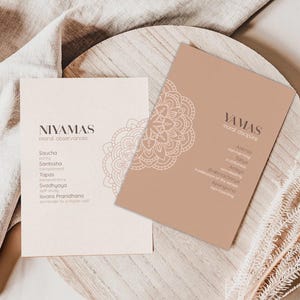 Yamas and Niyamas Art Print: Yoga Wall Decor