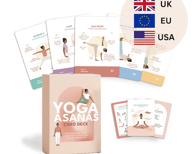 Yoga Card Deck: Hatha Poses, Sequences & Breathing Techniques. For beginners and Yoga instructors