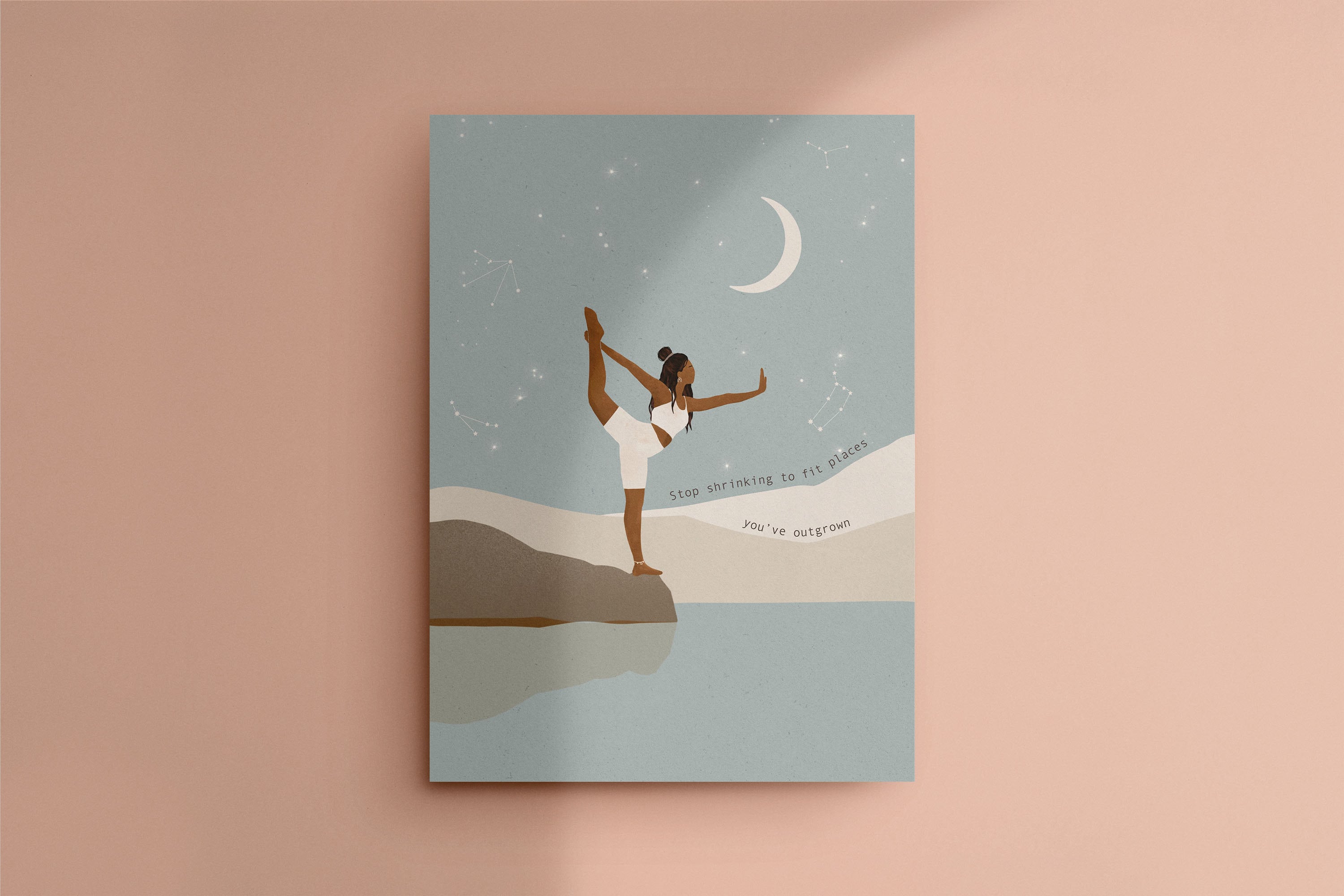 Yoga pose art print, Boho yoga artwork, Dancer Pose, Boho yoga, Mantra poster, Yoga Dancer Poser art, Yoga Illustration, Yoga wall art