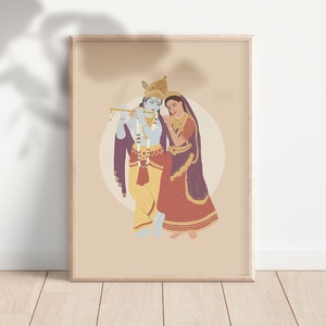 Krishna and Radha art print