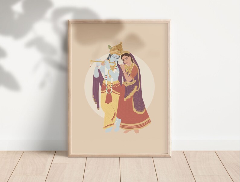 Krishna and Radha art print