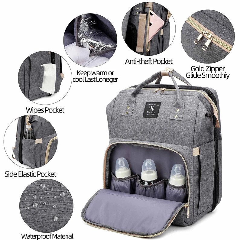 Sac à Langer Avec Lit Pliable Luxeproduct Le Moyen Idéal De Transporter Tout Ce Dont Vous Avez Besoin Pour Votre Bébé image 5