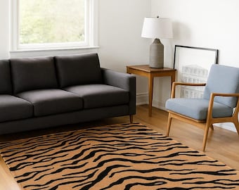 Tappeto in lana di tigre del Bengala rosa, annodato a mano, per soggiorno, camera da letto, cucina, cameretta, ingresso, ufficio, 5x8, 6x9, 8x10, 9x12, 10x14