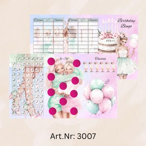 Birthday Bingo - Würfelbingo - 3er Klappkarte - 3007