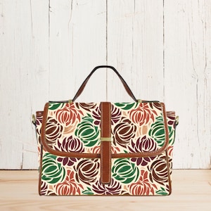 Bolso tipo cartera con diseño de loto, estilo bohemio, estilo cottagecore, con diseño de nenúfares, accesorio con diseño suculento, regalo inusual para mujer, bolso botánico pequeño
