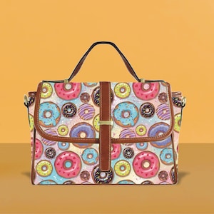Cartable fantaisie donut, sac de bonbons kawaii, sac à main donut pop art, cartable dessert fantaisiste, joli sac coloré, cadeau pour les gourmets, sac de style rave