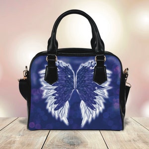 Gothic Engel Flügel Handtasche, Dark Fantasy Ranzen, Himmlische Tasche, Angelcore Geldbörse, Fantasy Accessoire, Ranzen, wunderliches Eleganz Geschenk für Sie