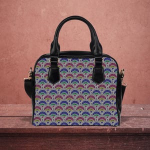 Sac pour femme Art déco festonné, sac à main d'inspiration vintage, petit fourre-tout Gatsby glam, accessoire élégance rétro, cadeau cartable intemporel pour petite amie
