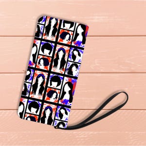 Cartera de mano con estilo pop art, moderna e inusual, bolso atemporal de estilo art déco, bolso de mano femenino y novedoso, accesorio contemporáneo, regalo para novia