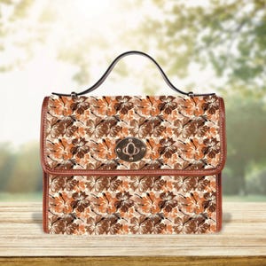Sac à main floral terreux, sac Boho Cottagecore, sacoche aux tons chauds, sac à main rustique classique, accessoire de style vintage, cadeau romantique pour petite amie