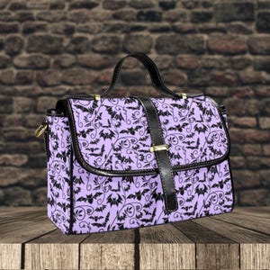 Cartable gothique chauve-souris, sac à main floral foncé, sac fantasmagorique sorcière, sac à main style automne automne, sac à main fantaisie audacieux, cadeau étrange pour petite amie