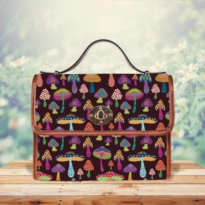 Sac à main champignon magique, sac à main bohème, sac cottagecore, sacoche Forestcore, accessoire bohème mystique, cadeau unique pour elle, sac à main fantaisiste