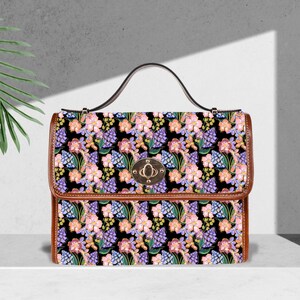 Bolso de mano con diseño de fantasía floral, bolso bohemio estilo cottagecore, bolso con flores por todas partes, cartera retro estilo jardín, regalo romántico para ella, regalo para el día de la madre