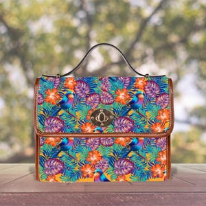 Sac à main bohème tropical, sac à bandoulière bohème exotique, sacoche hawaïenne, accessoire éclectique audacieux, cadeau pour petite amie, sac à main Island Vibe