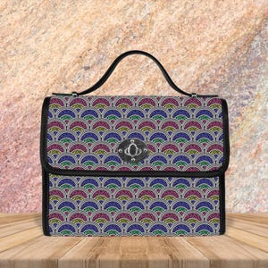 Sac à main Art déco pour femme avec coquilles Saint-Jacques, sac Waves vintage, sac à main Gatsby Glam, sacoche élégance rétro, sac Old Hollywood, sac expression artistique
