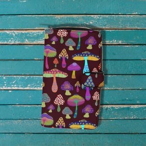 Portefeuille champignon psychédélique, sac à main cottagecore, pochette fantaisiste bohème, accessoire bohème coloré pour festival, cadeau étrange pour petite amie