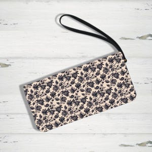 Pulseira floral gótica, carteira cottagecore vitoriana, bolsa atemporal incomum, bolsa clutch inovadora, acessório de design exclusivo, presente para namorada