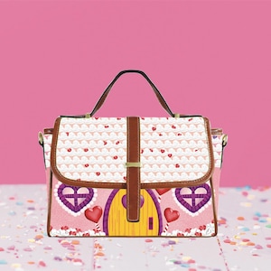 Sac cartable de la Saint-Valentin, beau cadeau unique pour la Saint-Valentin, sac à main romantique en forme de biscuit, cadeau non traditionnel, cadeau créatif pour petite amie