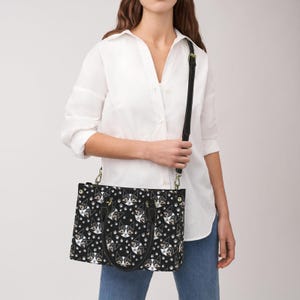 Fourre-tout contemporain pour chat, sac pour amoureux des chats, sac à main minimaliste moderne pour femme, cartable félin élégant, sac à main à imprimé chat génial, cadeau original pour amoureux des animaux de compagnie