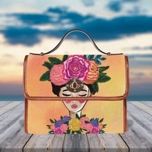 Bolso boho, bolso floral Frida, cartera de fantasía con flores, accesorio de estilo mexicano, regalo para novia, diseño único, bolso boho étnico
