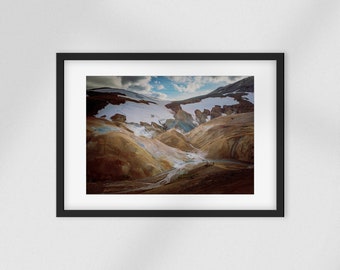 Photograph of Landmannalaugar, a volcanic region in Iceland, Professional photo print, Museum quality photo print