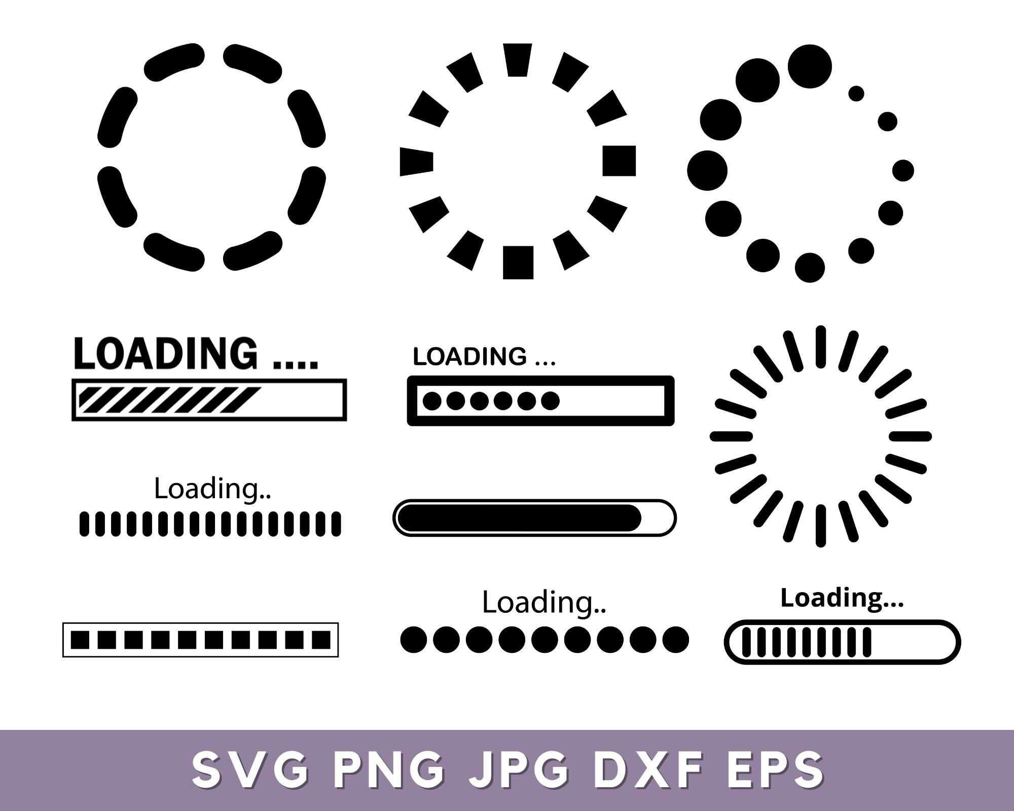 Loading Bar Svg Bundle, Loading Svg, Loading Please Wait Svg, Loading ...
