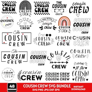 Cousin Crew SVG Bundle: 45 Family Reunion Designs (Digital Download