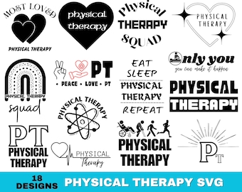 Physical Therapy SVG Bundle: Therapist PNG Files (Commercial Use)