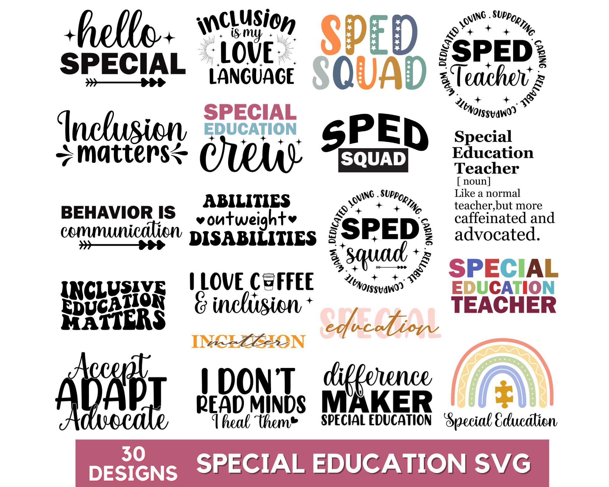 SPED Teacher SVG Bundle: Back to School Designs (digital Download) - Etsy