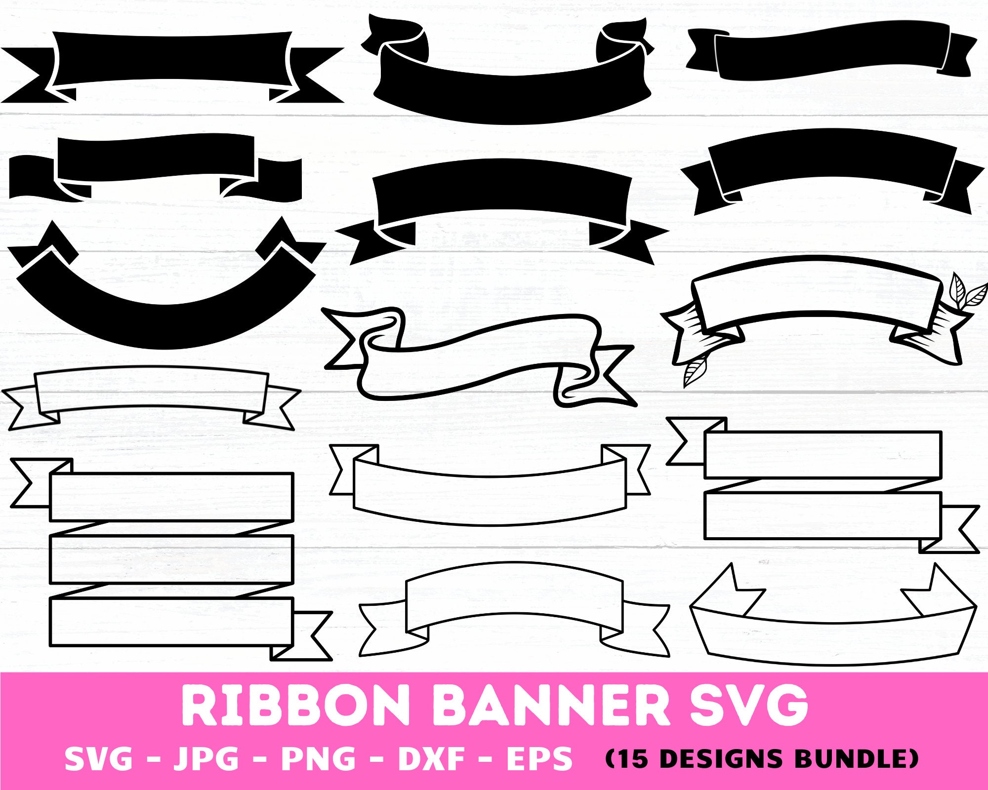 Ribbon Banner Svg, Banners Svg, Ribbon Svg Bundle, Banners Svg For Cricut, Banner Png Bundle, Banner Clipart, Instant Download