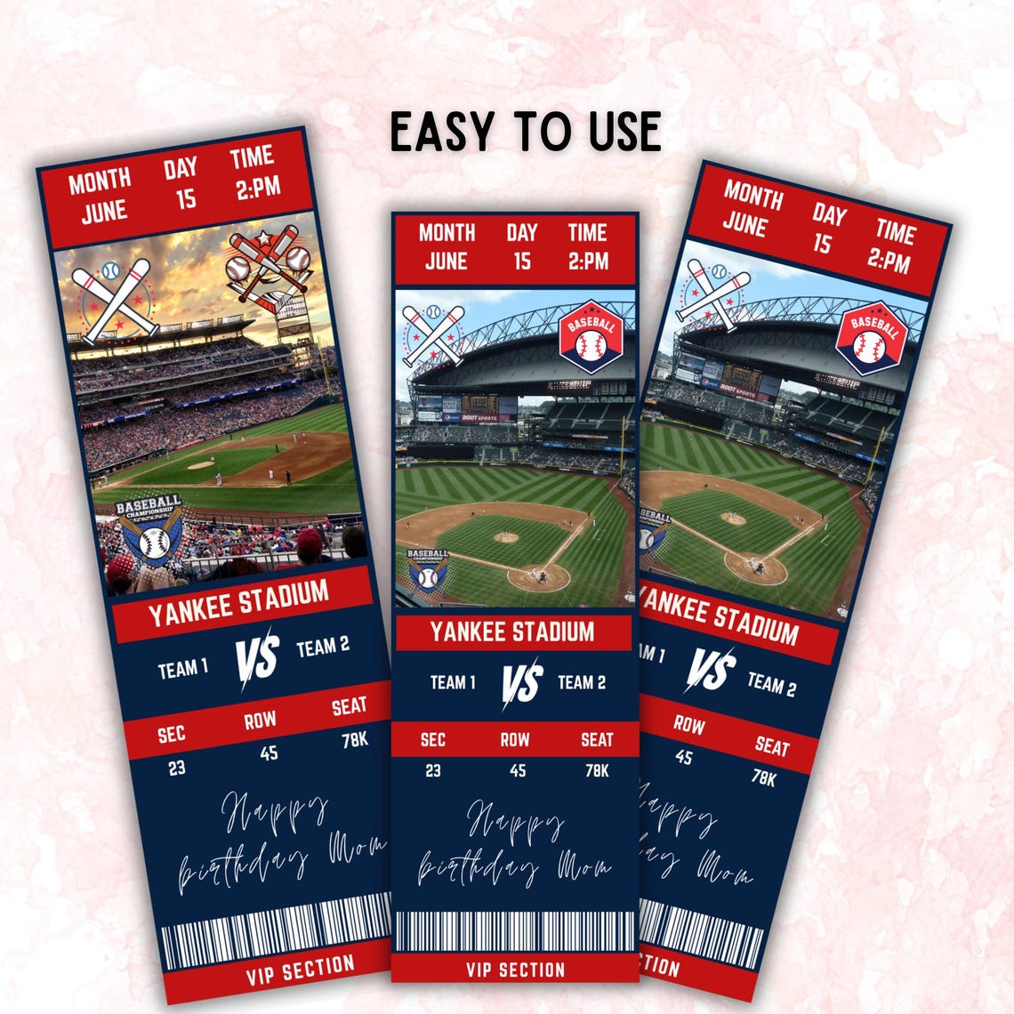 Baseball Ticket Invitation: Editable Sports Birthday Party Invite ...