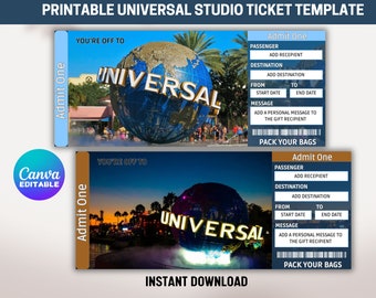Surprise Universal Trip Ticket, Vacation Tickets, Boarding Pass ...