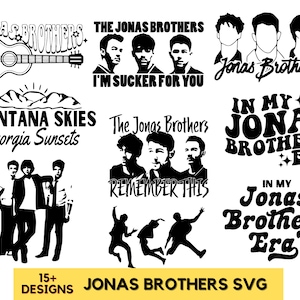 15 Files Jonas Brothers Svg, Jonas Brothers Png, Jonas Brothers Shirt, Funny Jonas Brothers, Svg Files For Cricut, Digital Download Svg