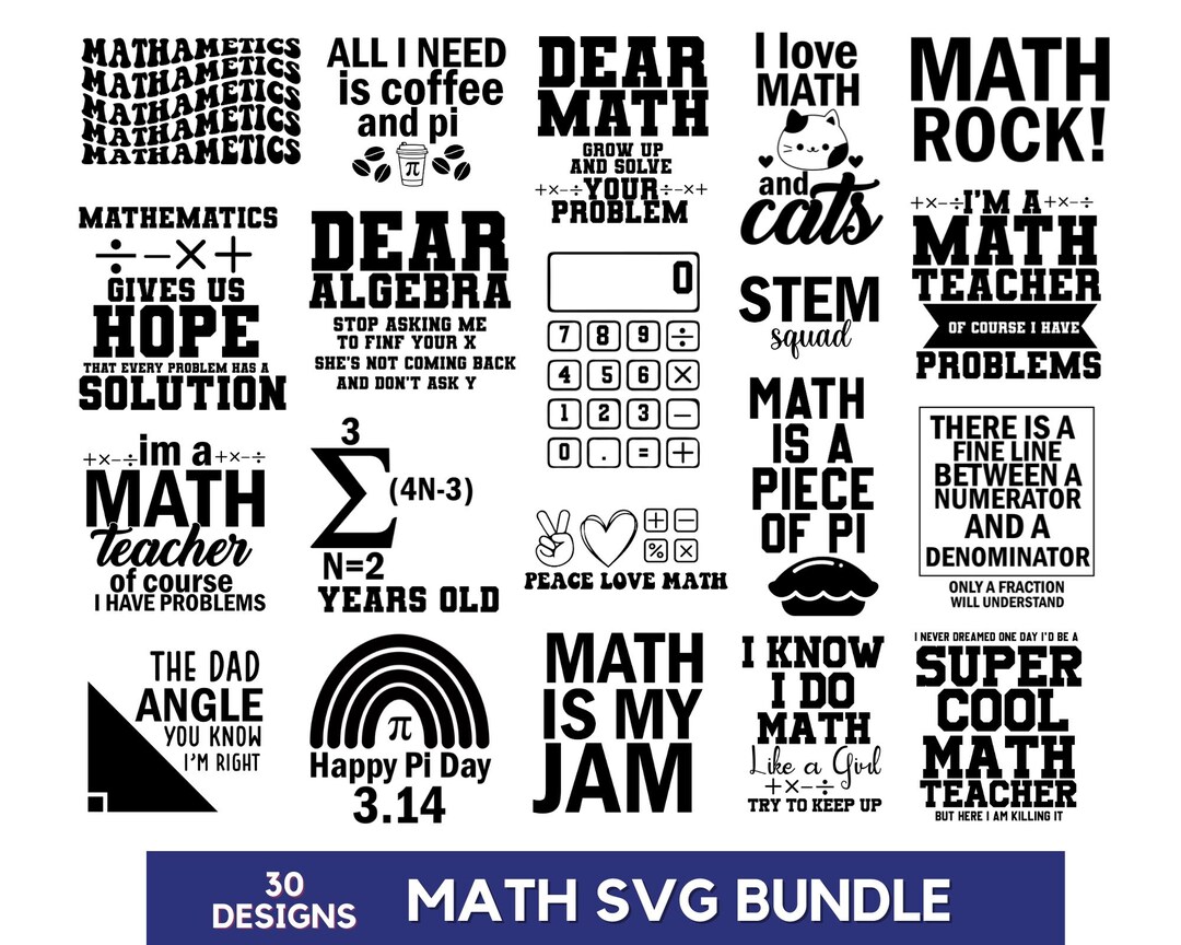 Math Svg Bundle, Math Teacher Svg, Math Student Svg, Math Teacher Png ...
