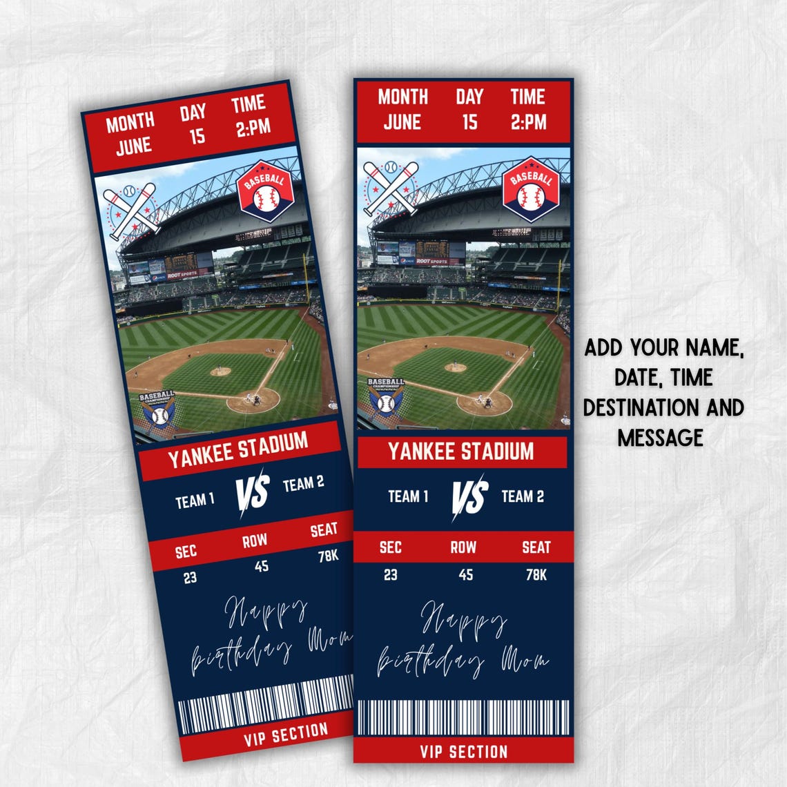 Baseball Ticket Invitation: Editable Sports Birthday Party Invite ...