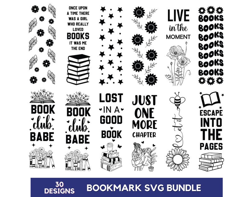 Bookmark Svg Bundle, Reading Svg, Bookmark Template Svg, Bookmark Png ...