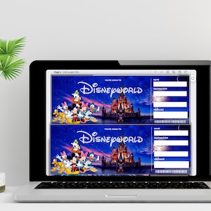 Printable Disneyland Ticket: Surprise Reveal Gift (Canva Editable, Instant Download) image 6